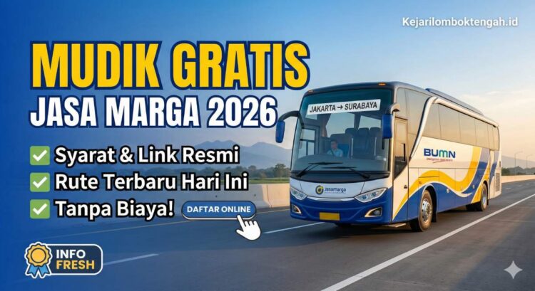Mudik Gratis Jasa Marga 2026: Syarat, Link Daftar, dan Rute Terbaru Hari Ini
